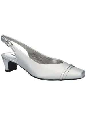 Sayo Womens Padded Insole Faux Leather Slingbacks