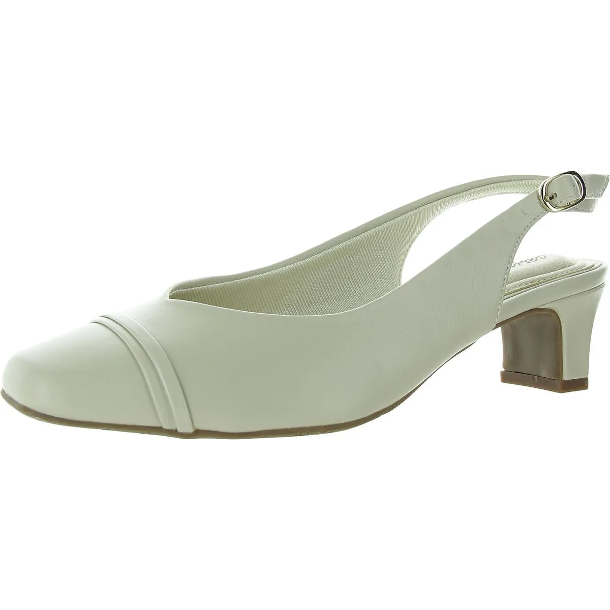 Sayo Womens Padded Insole Faux Leather Slingbacks