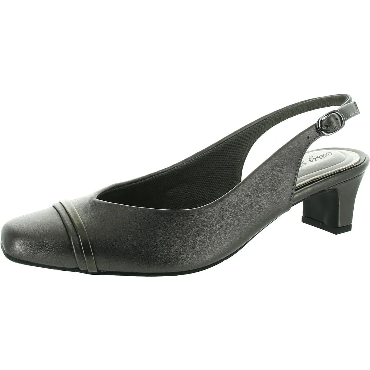 Sayo Womens Padded Insole Faux Leather Slingbacks