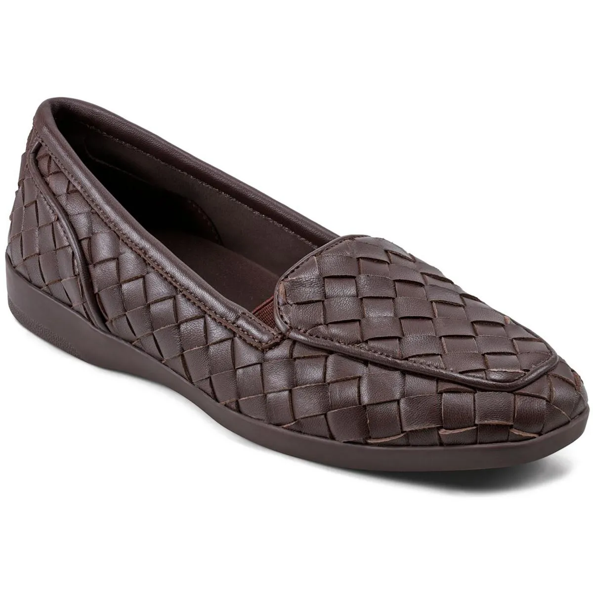 SEDEVITT19 Womens Woven Leather Flat Shoes