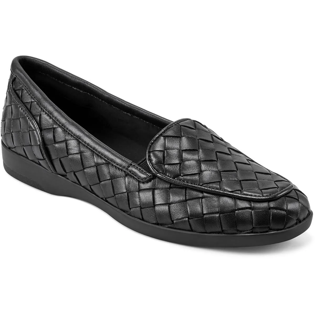 SEDEVITT19 Womens Woven Leather Flat Shoes