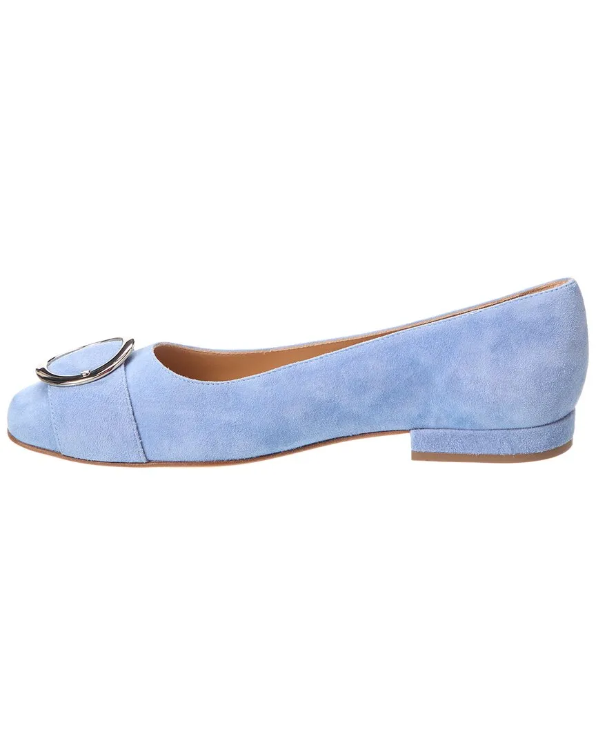 Sergio Rossi Buckle Detail Suede Flat