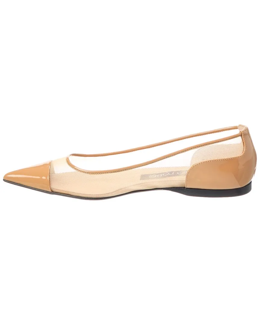 Sergio Rossi Godiva Mesh & Patent Flat