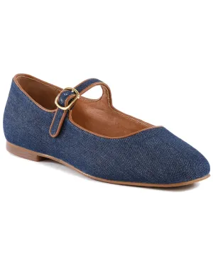 Seychelles Shea Denim & Leather Mary Jane Flat