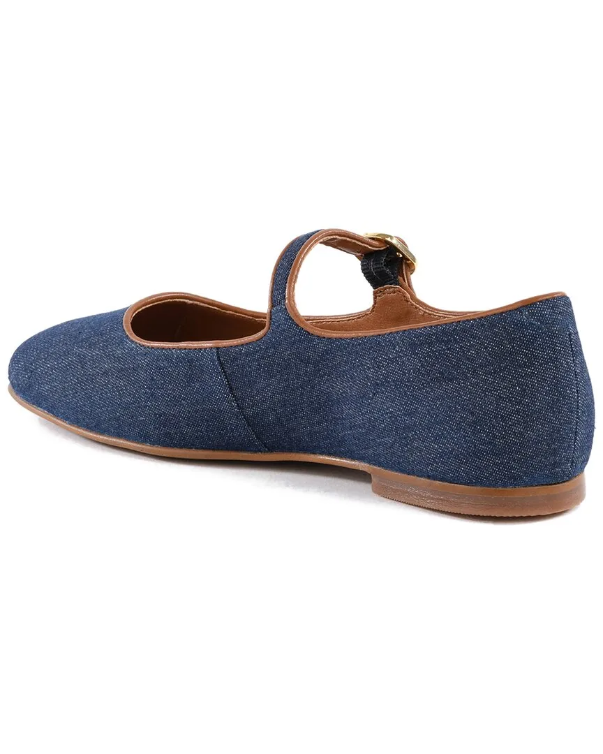 Seychelles Shea Denim & Leather Mary Jane Flat