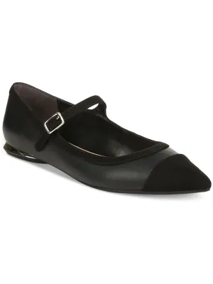 Shandee Womens Faux Leather Pointed Toe Mary Janes