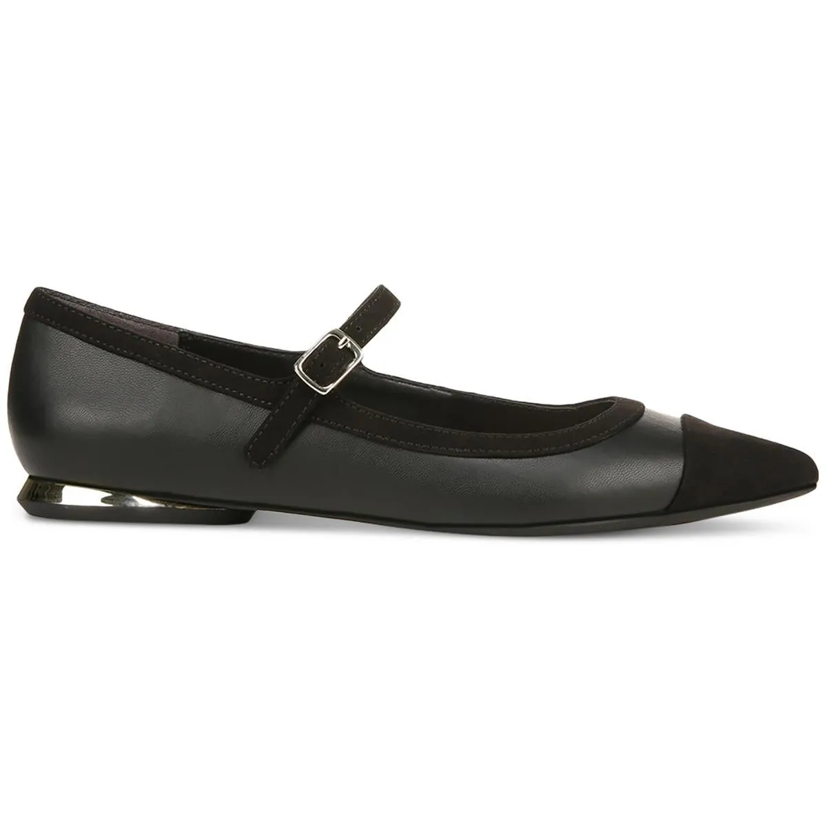 Shandee Womens Faux Leather Pointed Toe Mary Janes