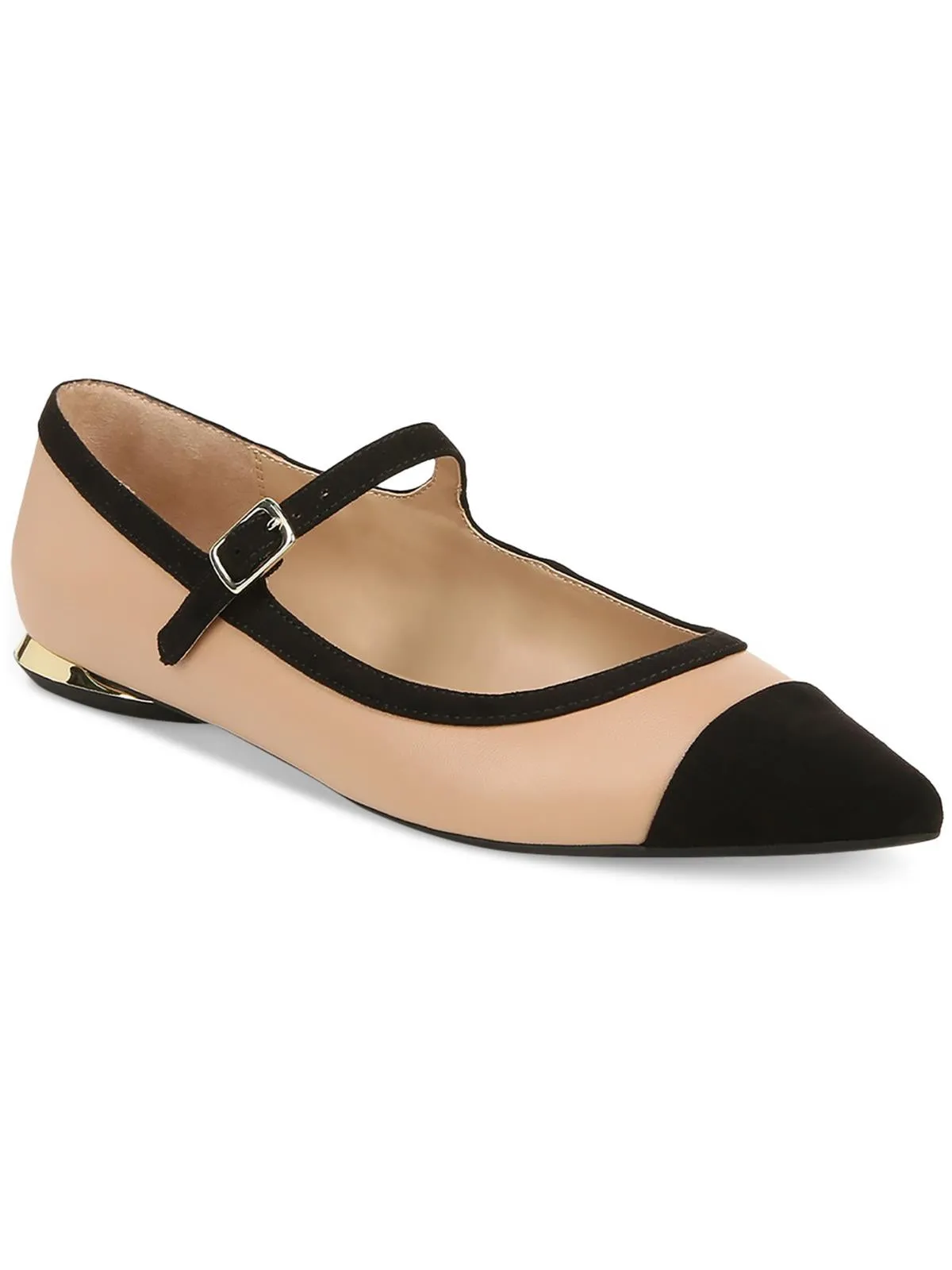 Shandee Womens Faux Leather Pointed Toe Mary Janes