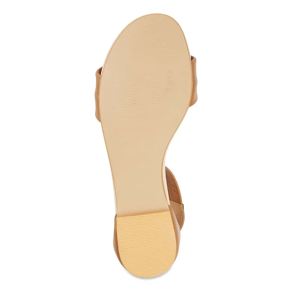 Shay Sandal in Tan Smooth Leather