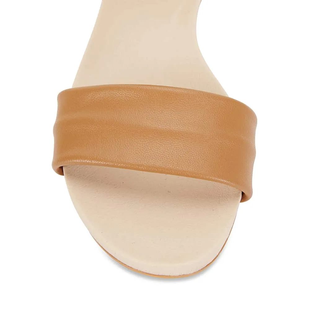 Shay Sandal in Tan Smooth Leather