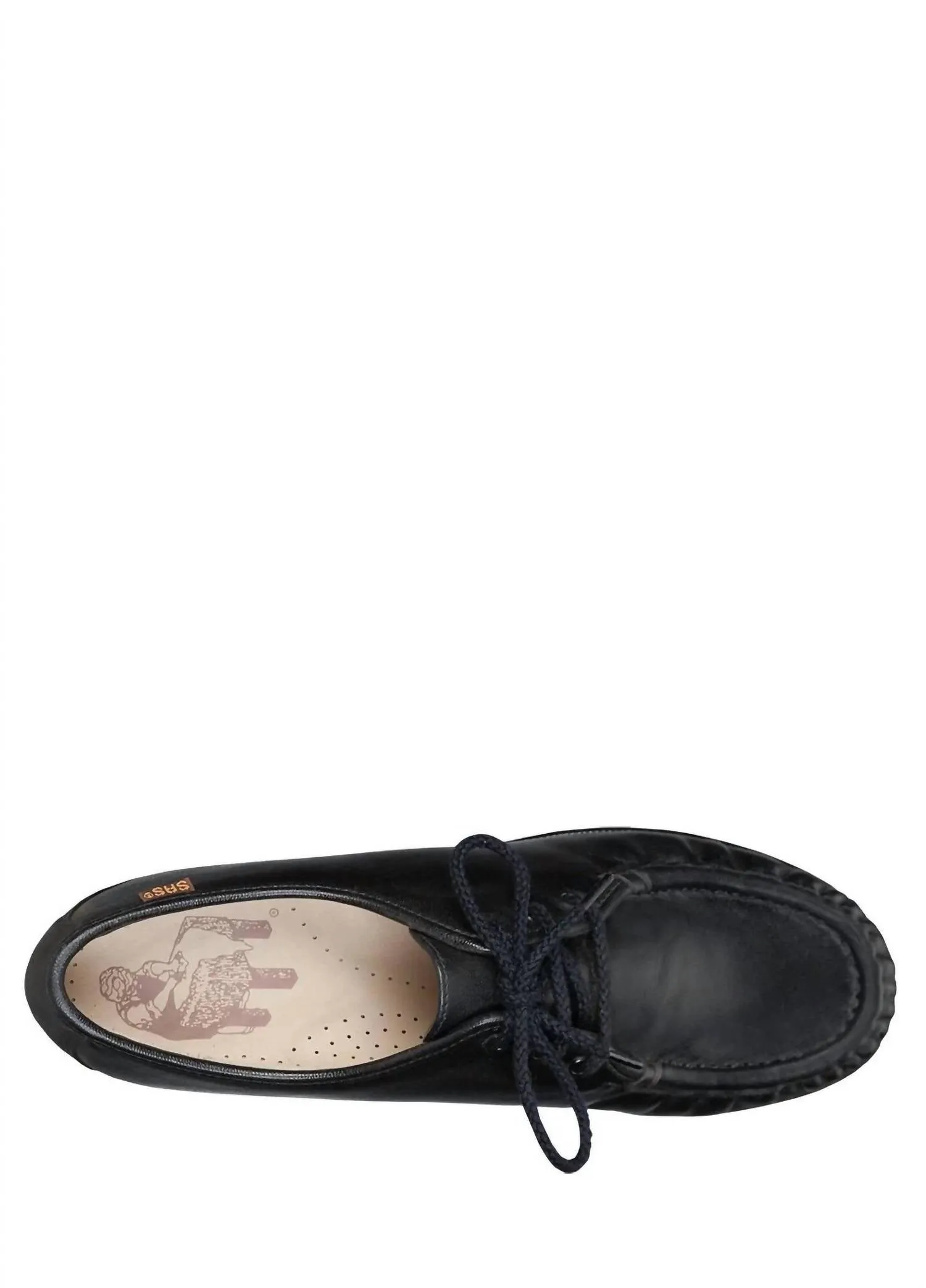 Siesta Lace Up Loafer - Wide In Black