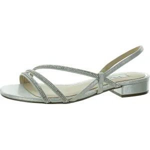SKYLEE-FY Womens Leather Strappy Slingbacks