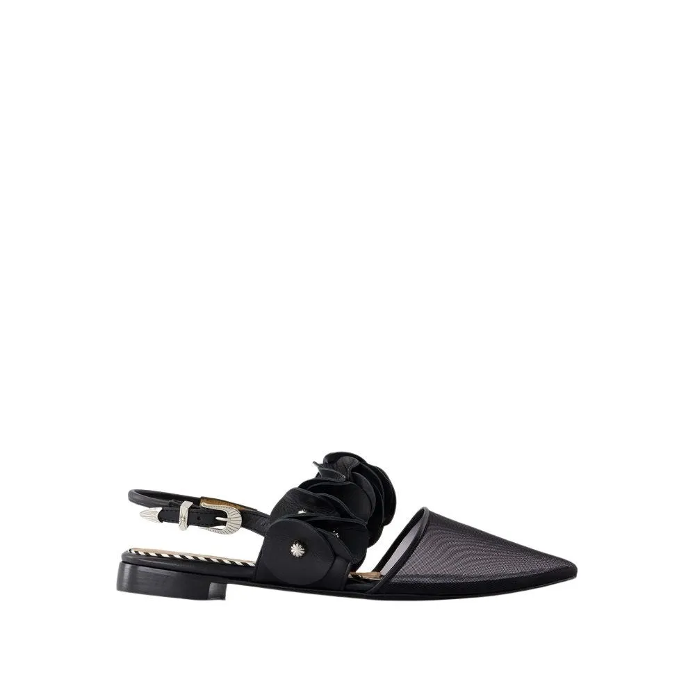 Slingbacks Aj1398 - Leather - Black
