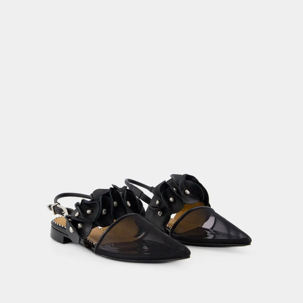 Slingbacks Aj1398 - Leather - Black