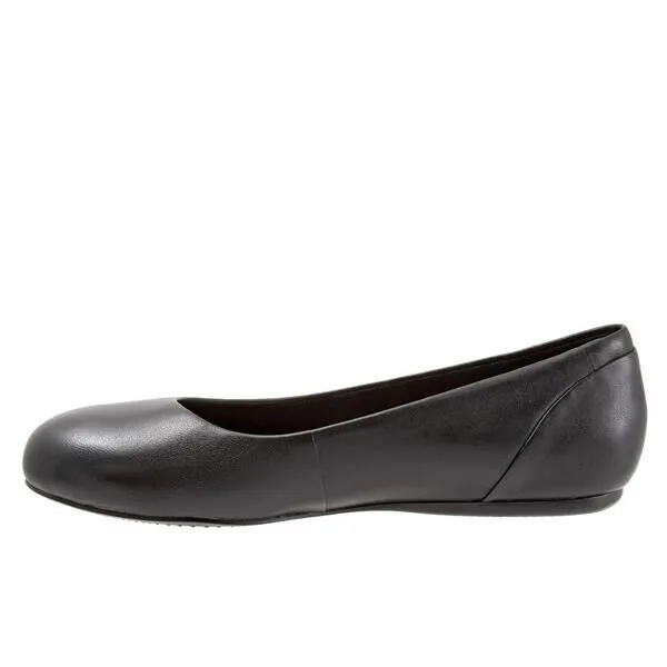 SoftWalk Sonoma S1862-001 Ballet Flat Women's 5 Black Leather Round Toe ZPO2210