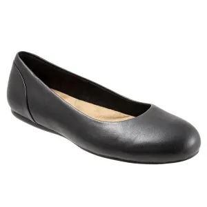 SoftWalk Sonoma S1862-001 Ballet Flat Women's 5 Black Leather Round Toe ZPO2210
