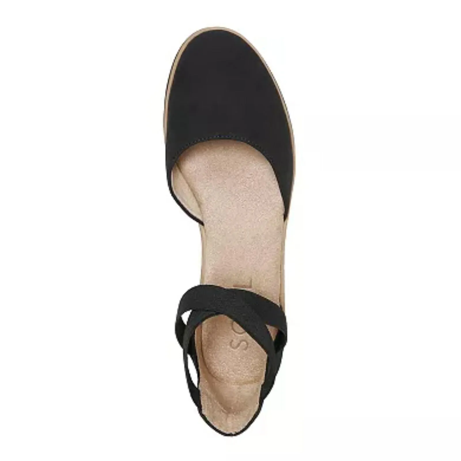Soul Naturalizer Intro Sandal Women's Size 11 Black Nubuck Slip-On Flat FZP016 (Black,11)