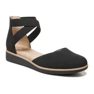 Soul Naturalizer Intro Sandal Women's Size 11 Black Nubuck Slip-On Flat FZP016 (Black,11)