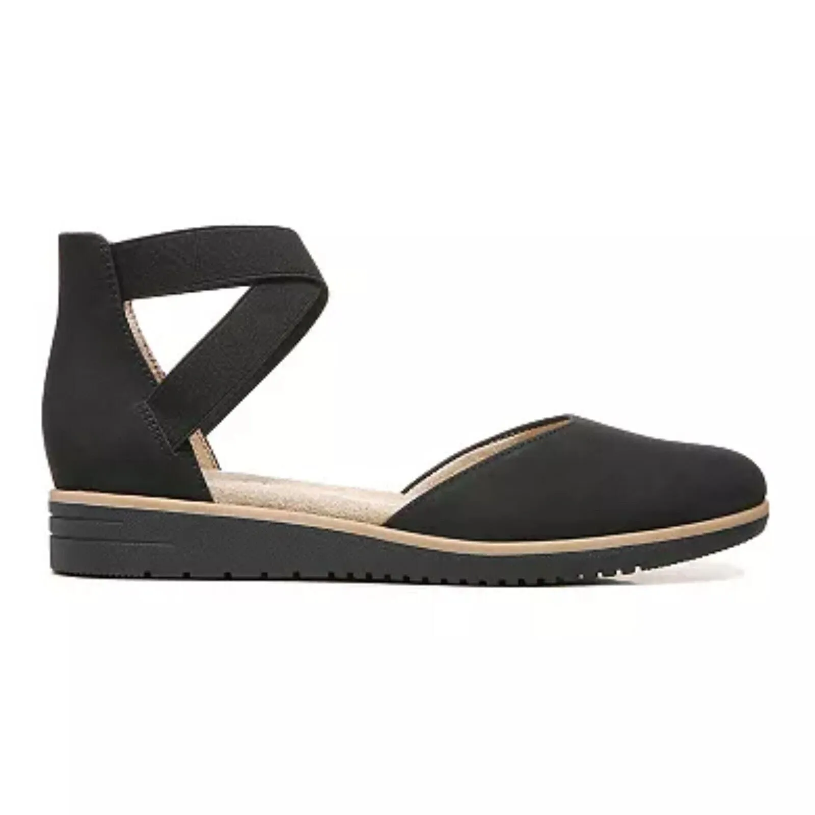 Soul Naturalizer Intro Sandal Women's Size 11 Black Nubuck Slip-On Flat FZP016 (Black,11)