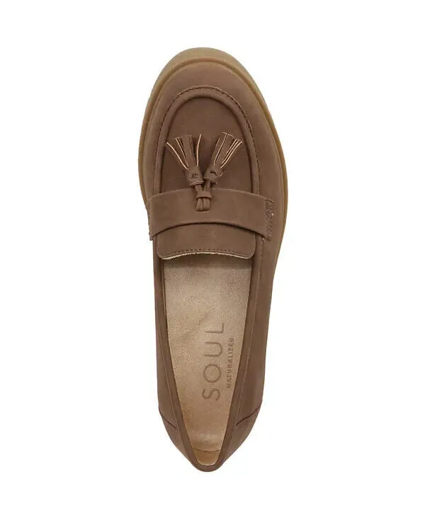 Soul Naturalizer Josie Lug Flat Women's US 9 Brown Platform Loafer Shoes ZPO1646 (Brown,9)