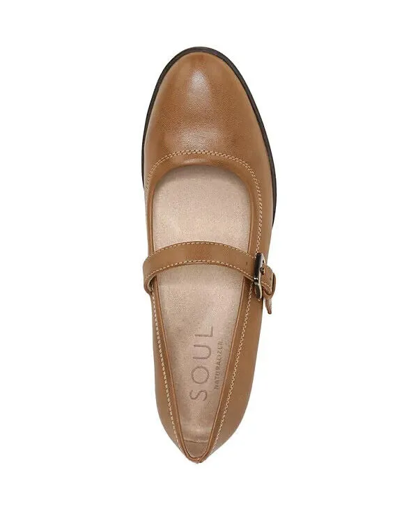 Soul Naturalizer Ramona I2184S1 Flat Women 7.5 Tan Faux Leather Mary Jane FZP409