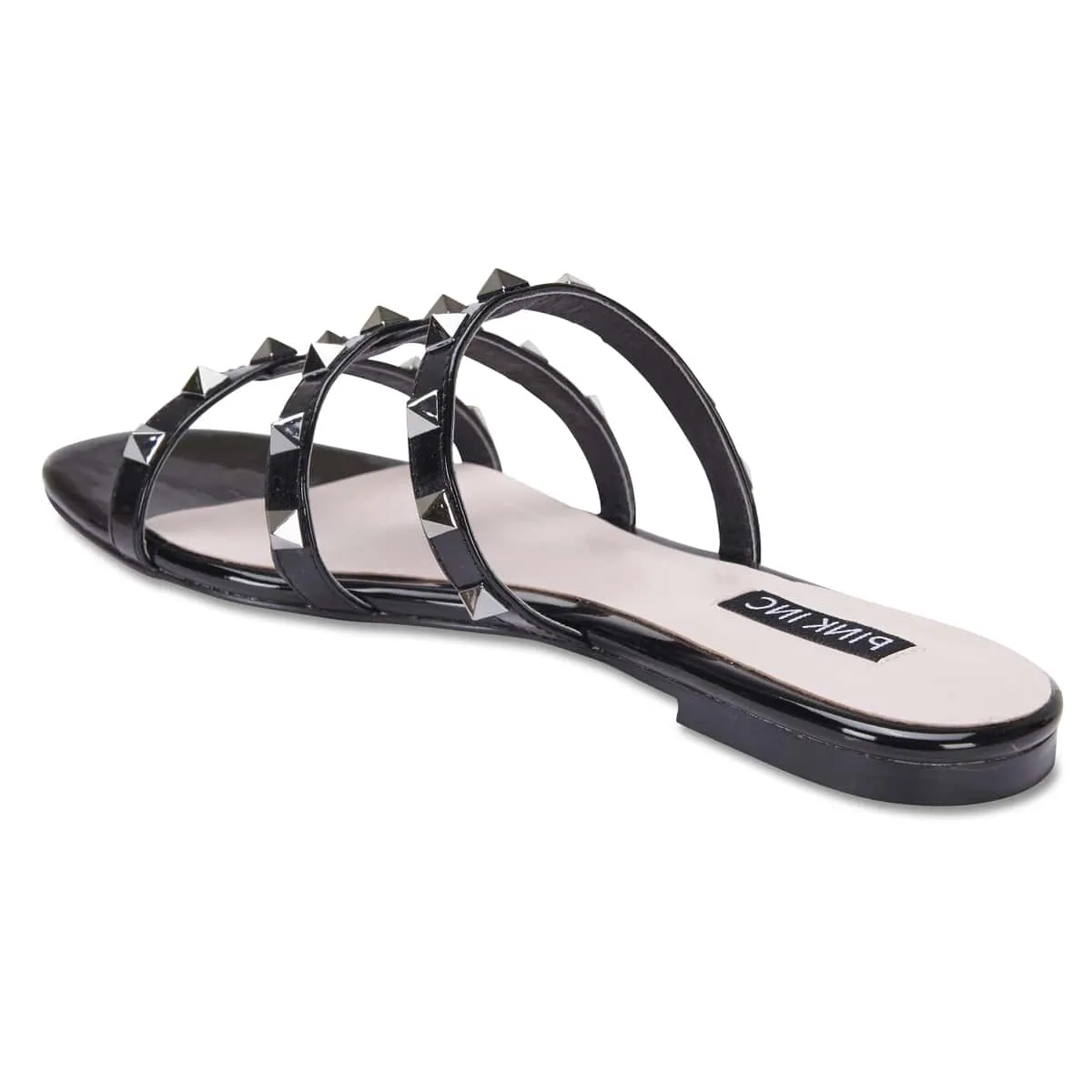 Spain Slide in Black Patent