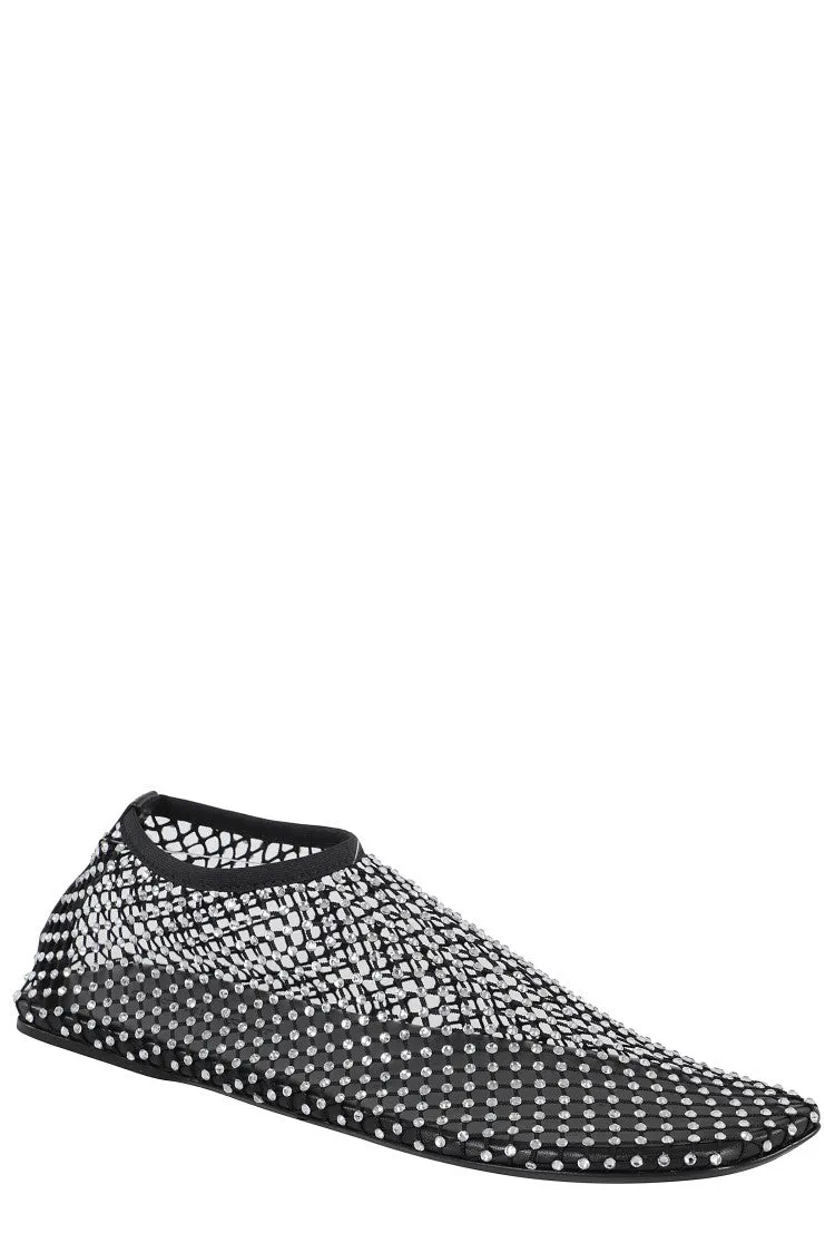 Square-Toe Slip-On Flats