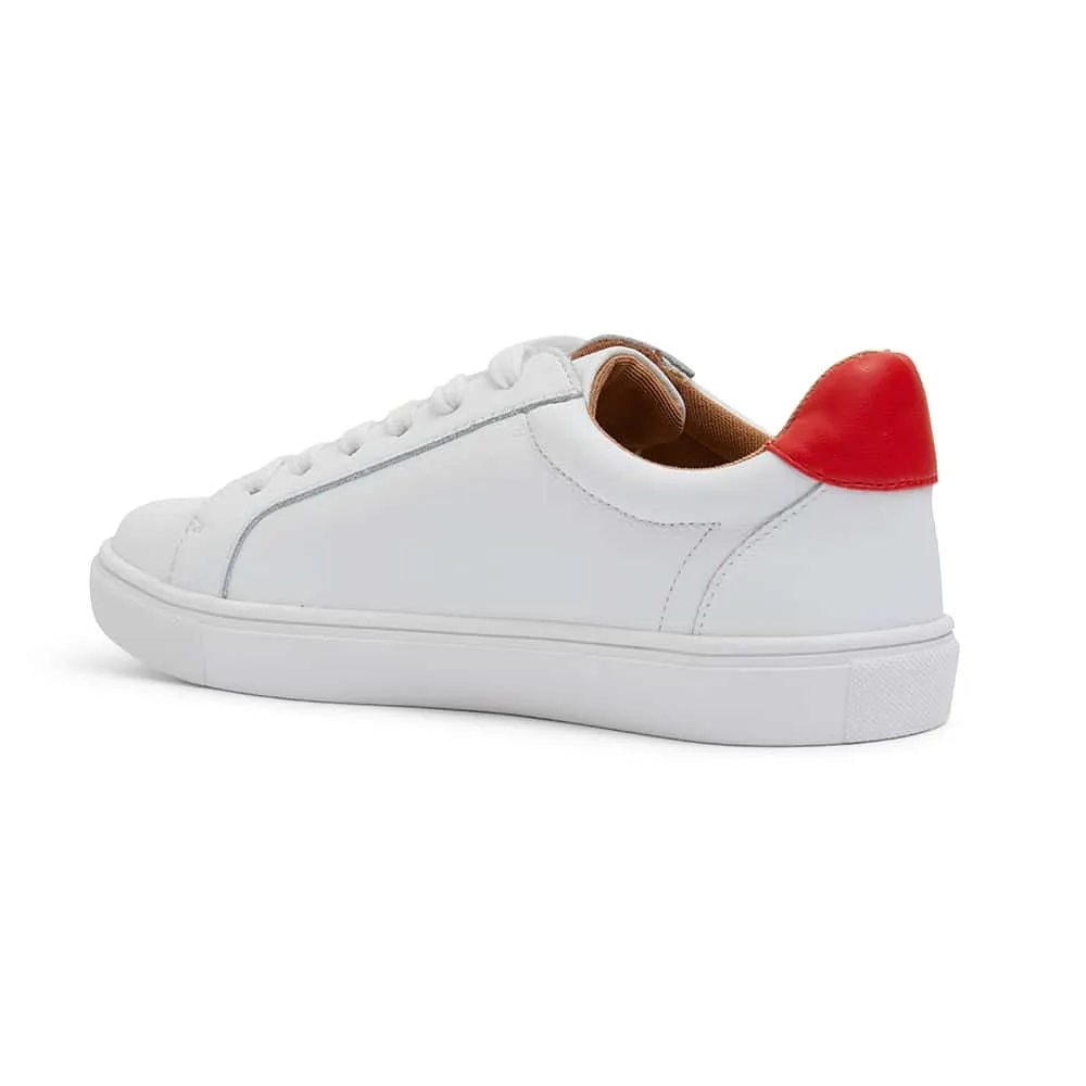 Stark Sneaker in White And Red Leather