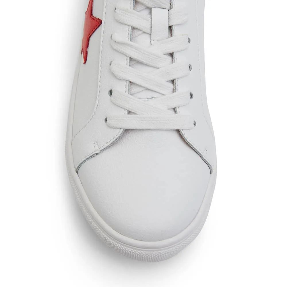 Stark Sneaker in White And Red Leather