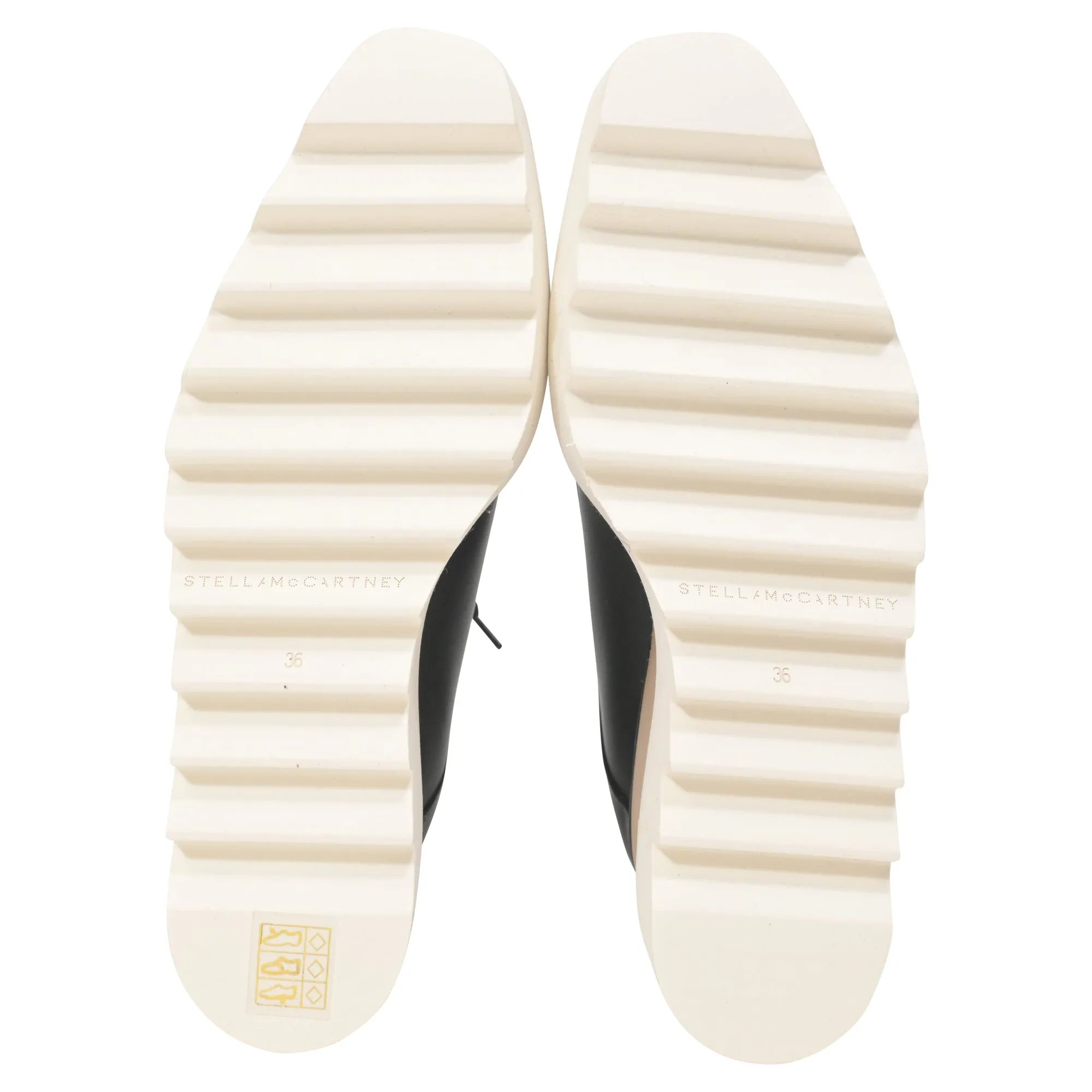 Stella McCartney Elyse Platform Lace-Up Shoes in Black Faux Leather