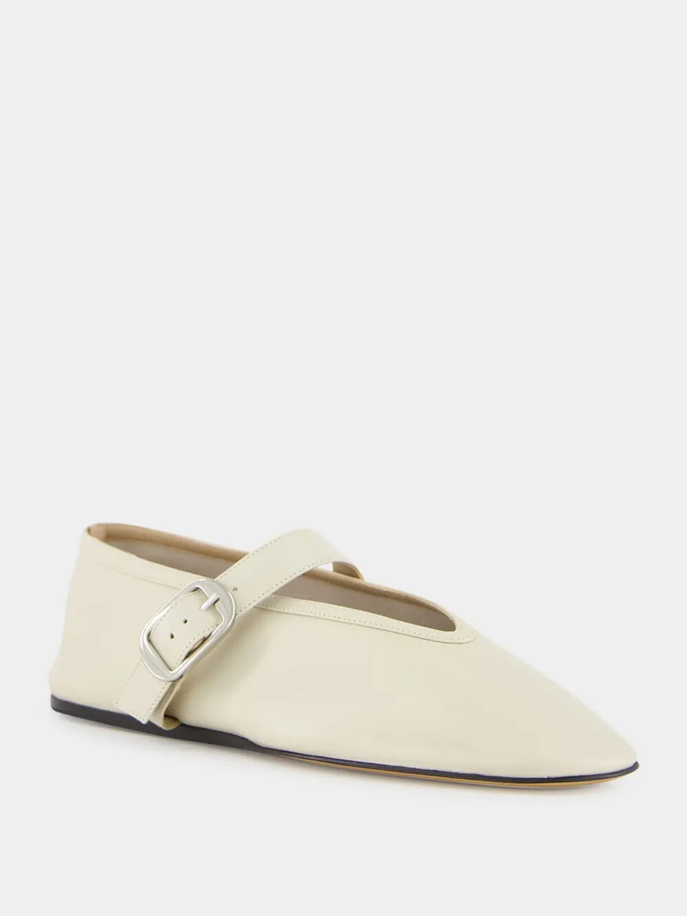 Stella Slipper in Ecru Leather