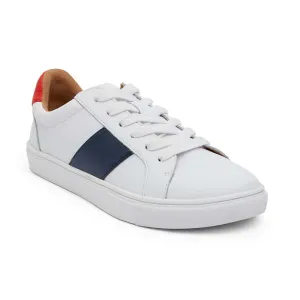 Storm Sneaker in White Navy And Red Leather