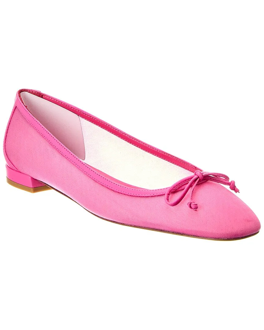 Stuart Weitzman Arabella Mesh & Leather Ballet Flat