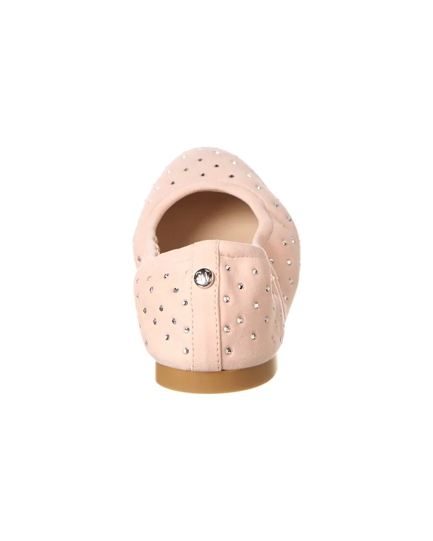 Stuart Weitzman Bling Suede Ballet Flat