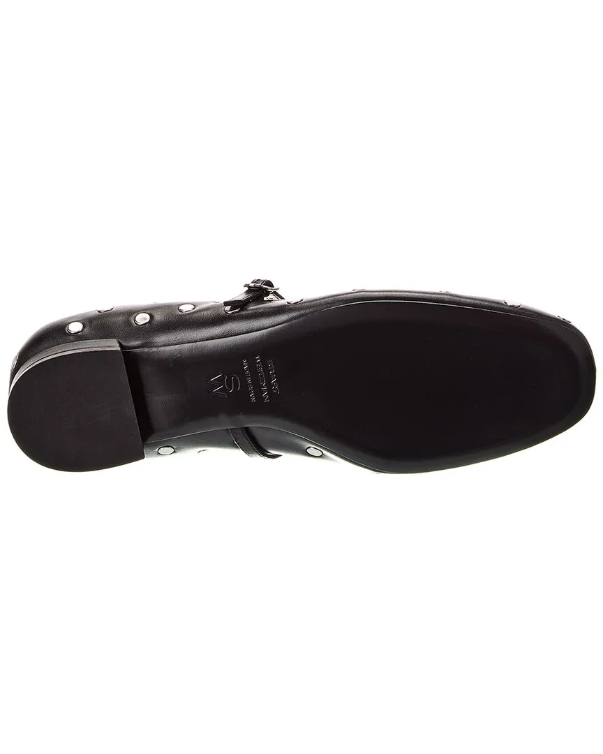 Stuart Weitzman Claris Stud Leather Ballet Flt