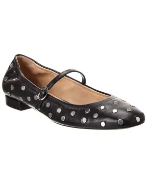Stuart Weitzman Claris Stud Leather Ballet Flt