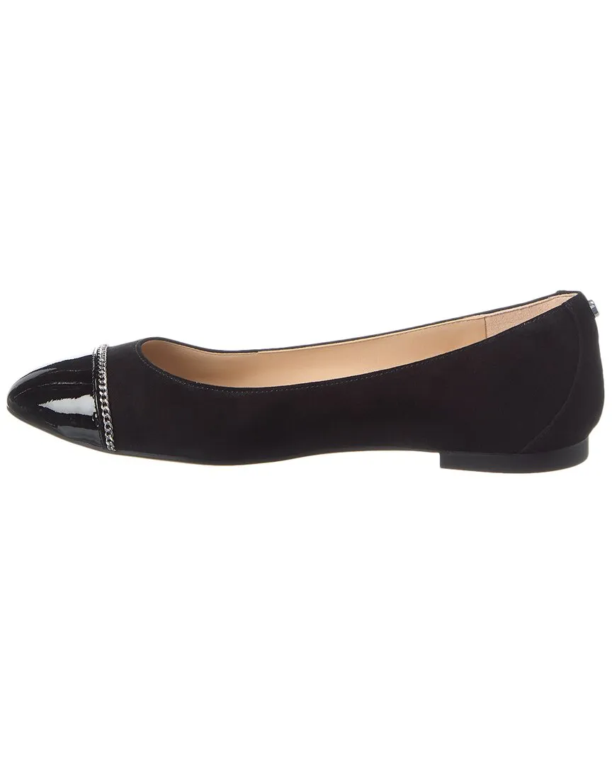 Stuart Weitzman Milla Chain Suede Ballet Flat