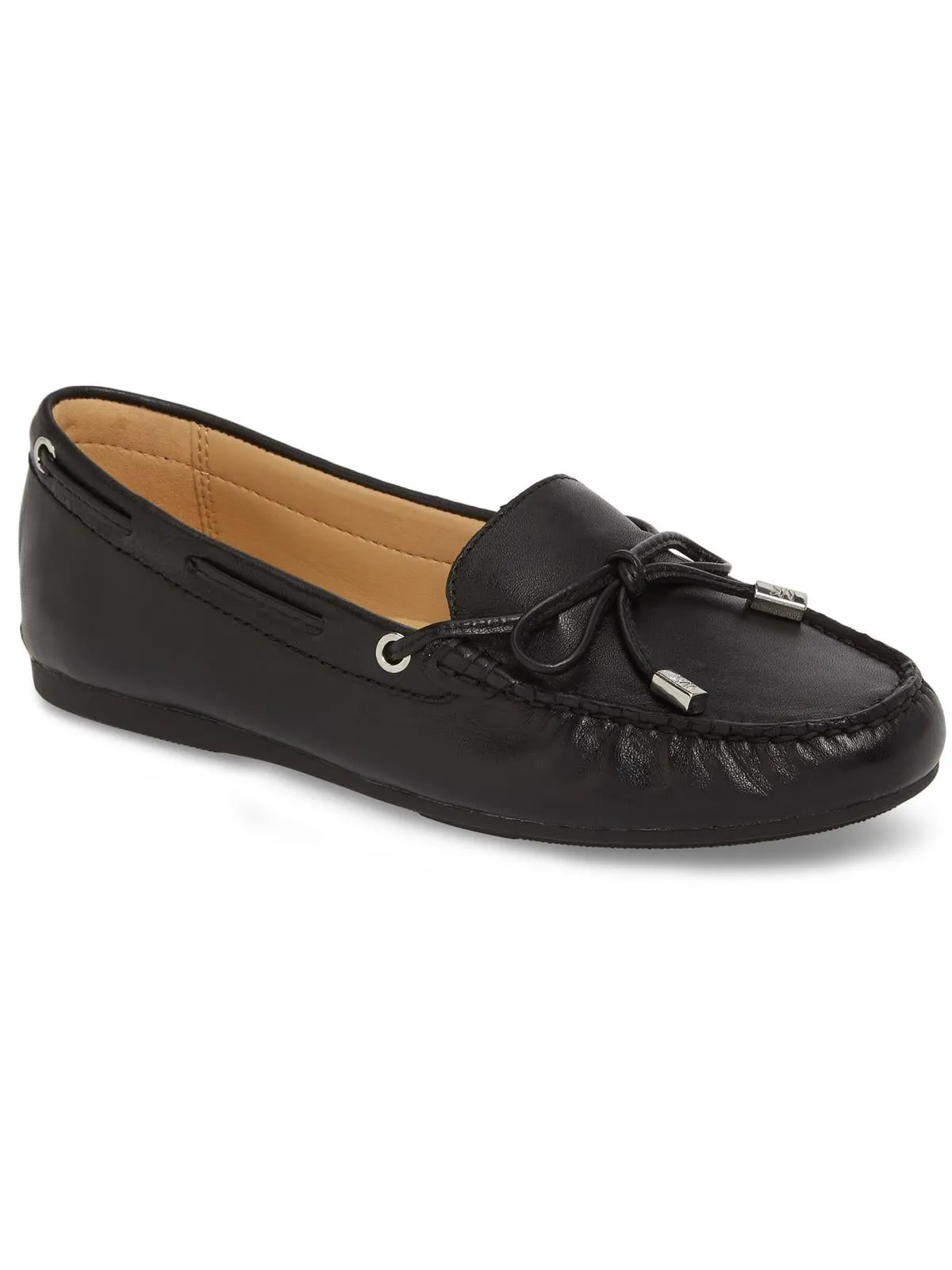 Sutton Womens Bow Leather Moccasins