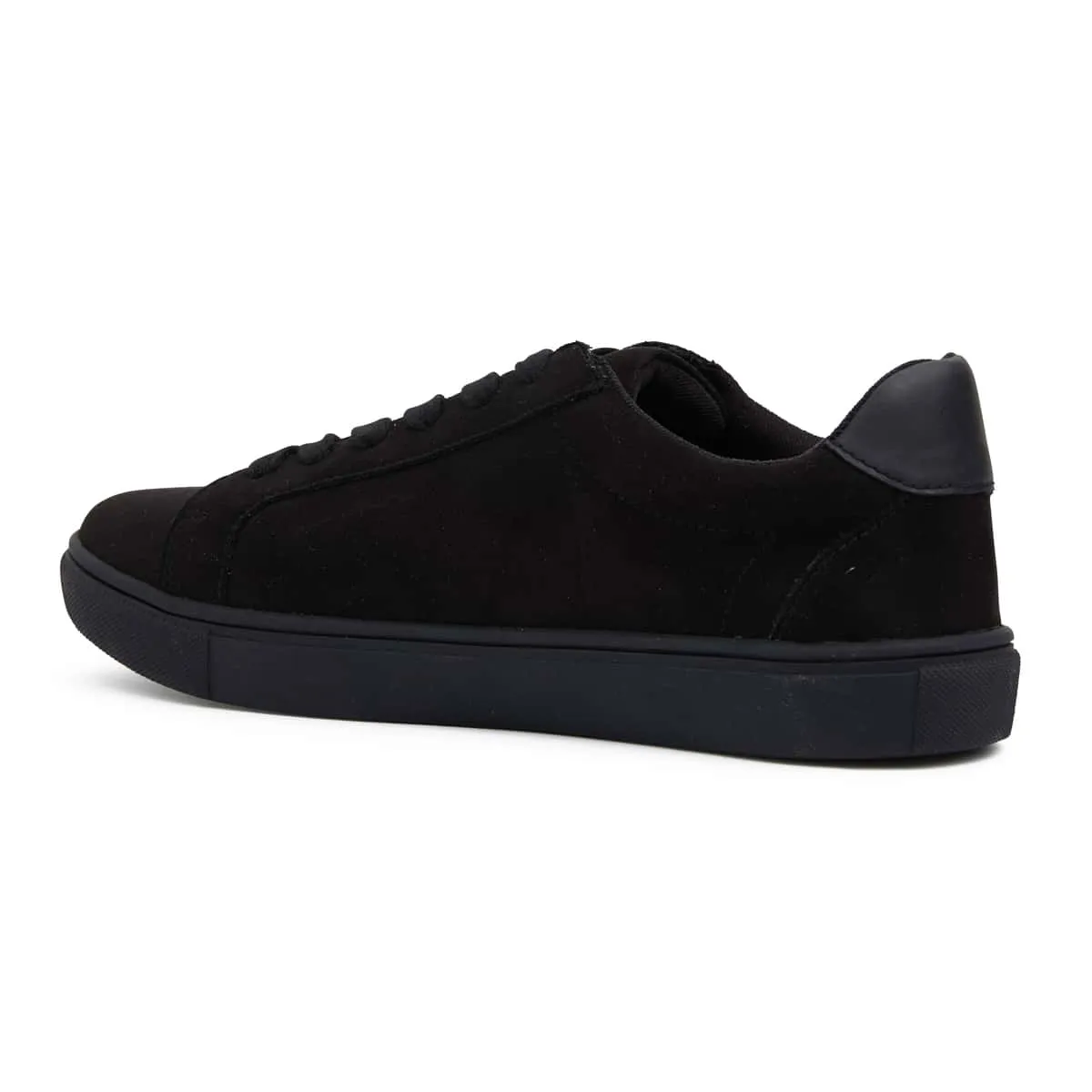 Swerve Sneaker in Black Suede