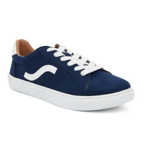 Swerve Sneaker in Navy Suede