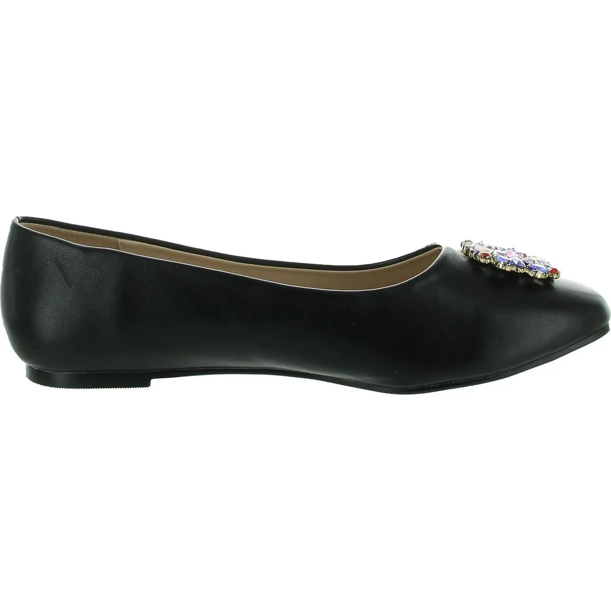 Sybil Womens Jeweled Patent Leather Ballet Flats