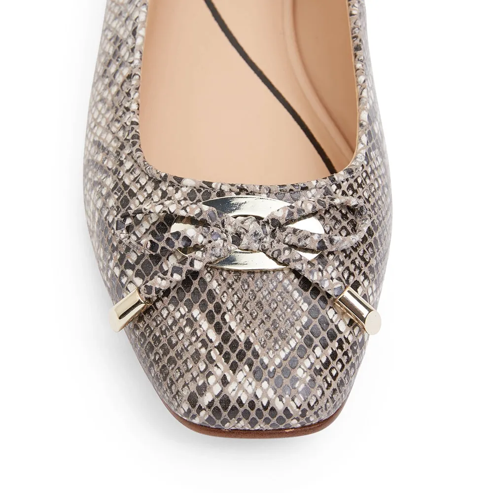 Tabbatha Flat in Snake Leather