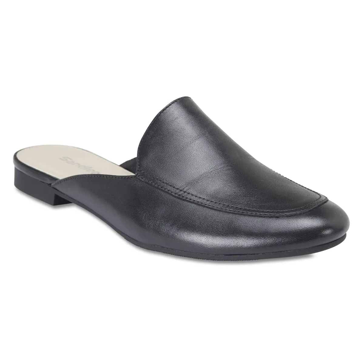 Talent Slide in Black Leather