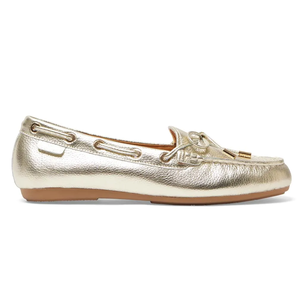 Tango Loafer in Soft Gold Leather