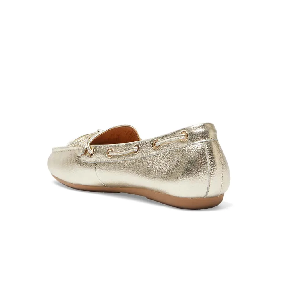 Tango Loafer in Soft Gold Leather