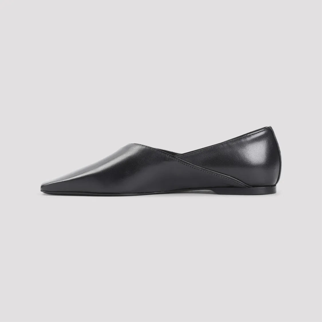 The Everyday Flat Black Nappa Leather Ballerinas