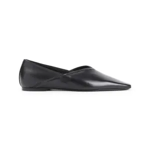 The Everyday Flat Black Nappa Leather Ballerinas