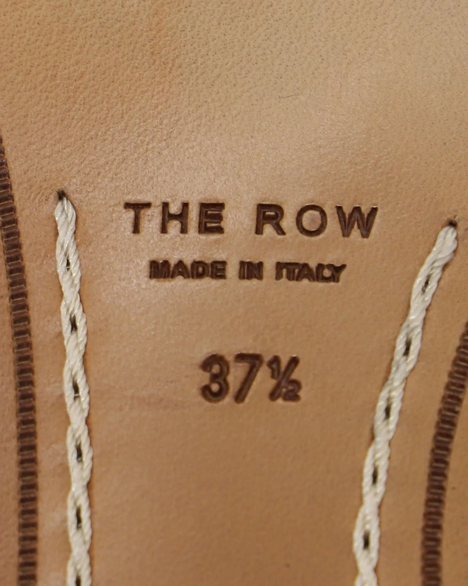 The Row Adam Pleat Moccasin Flats in White Leather