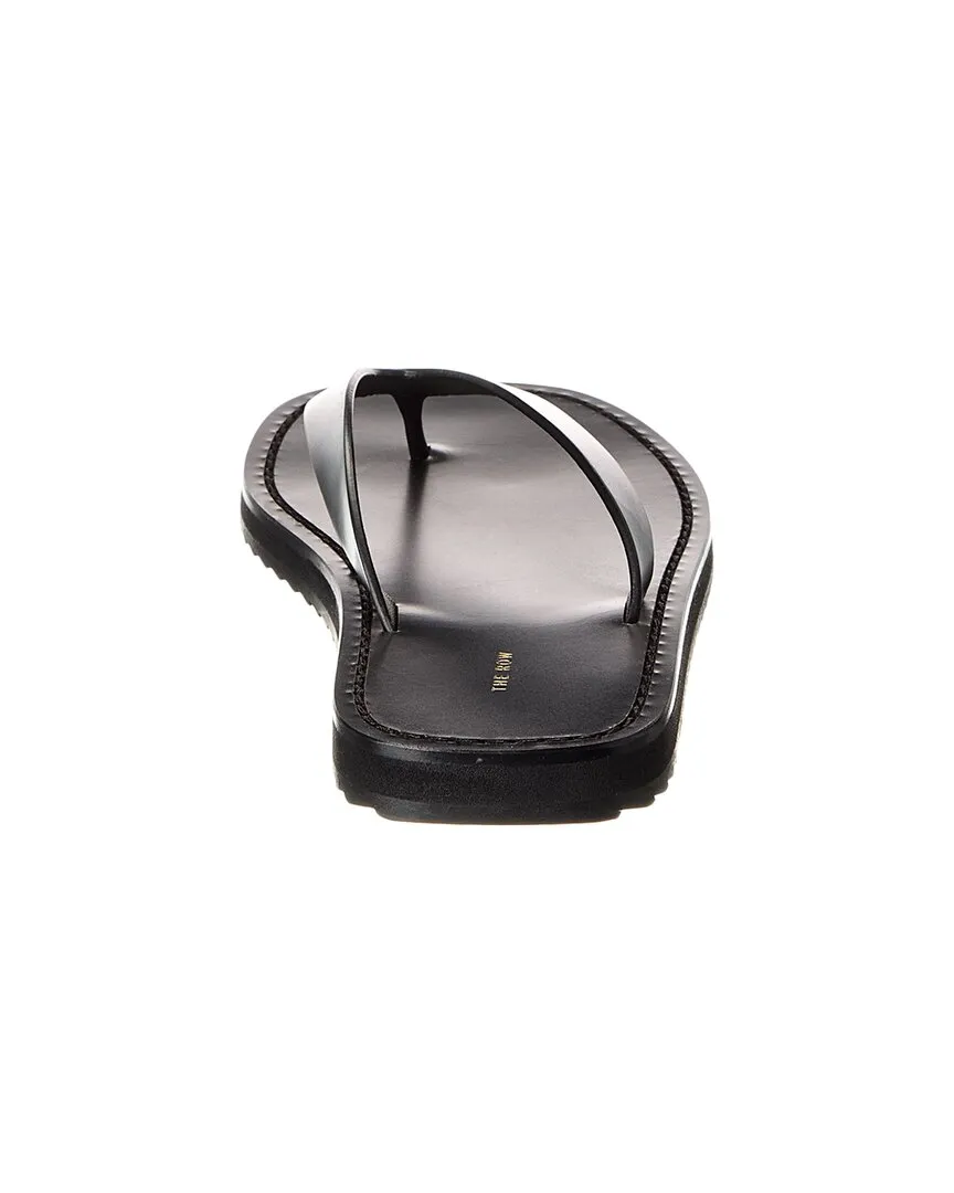 The Row City Leather Flip Flop