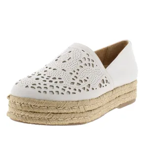 Thea Womens Leather Espadrilles